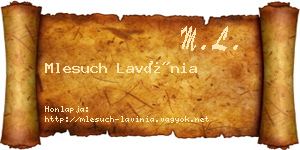 Mlesuch Lavínia névjegykártya